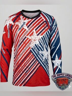 Reusch Patriot II Profit Jersey Adult Large USA Flag Motocross BMX NWT